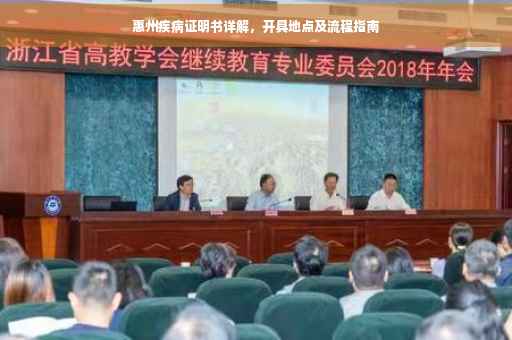 惠州疾病证明书详解，开具地点及流程指南