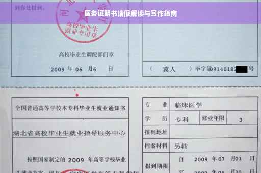 医务证明书请假解读与写作指南