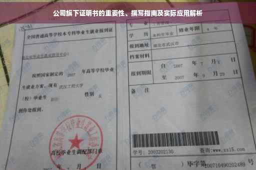 公司旗下证明书的重要性、撰写指南及实际应用解析