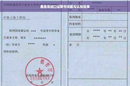 墨西哥进口证明书详解与认知指南