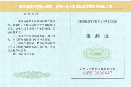 揭秘丰富银行流水秘籍，多元化收入渠道助你实现财务自由之路