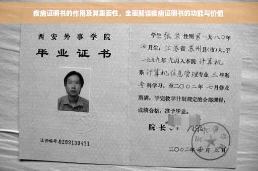 疾病证明书的作用及其重要性，全面解读疾病证明书的功能与价值