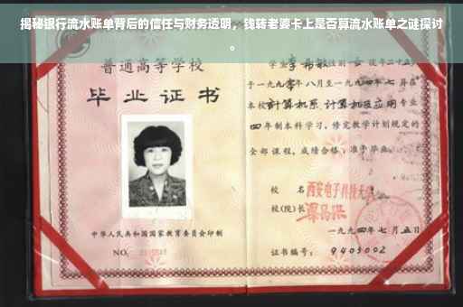 揭秘银行流水账单背后的信任与财务透明，钱转老婆卡上是否算流水账单之谜探讨。