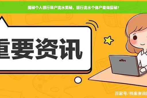 揭秘个人银行账户流水奥秘，银行流水个体户查询探秘?