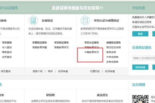 品牌证明书模板与范文指导??