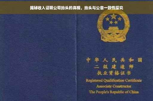 揭秘收入证明公司抬头的真相，抬头与公章一致性探究