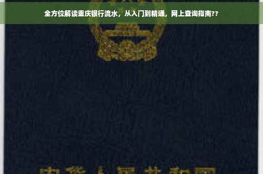 全方位解读重庆银行流水，从入门到精通，网上查询指南??