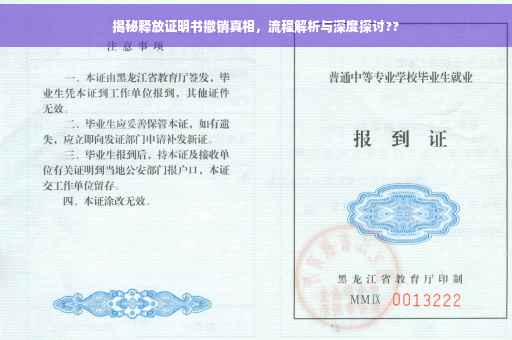 揭秘释放证明书撤销真相，流程解析与深度探讨??