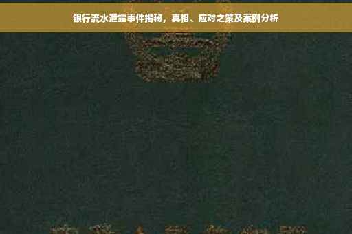 银行流水泄露事件揭秘，真相、应对之策及案例分析