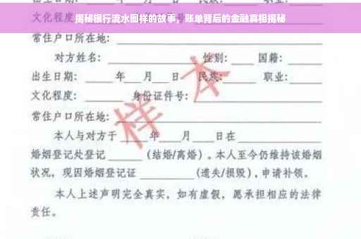 揭秘银行流水图样的故事，账单背后的金融真相揭秘