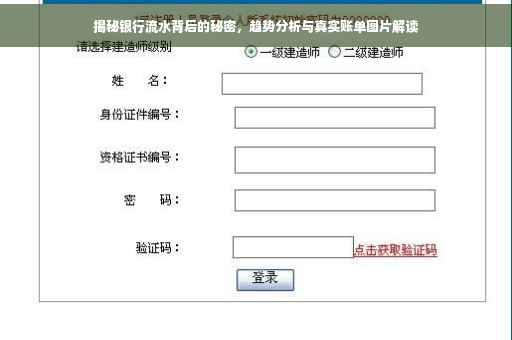 揭秘银行流水背后的秘密，趋势分析与真实账单图片解读
