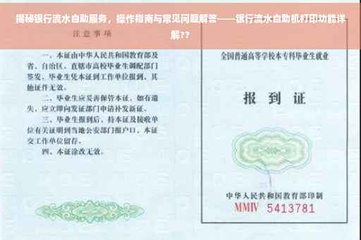 揭秘银行流水自助服务，操作指南与常见问题解答——银行流水自助机打印功能详解??