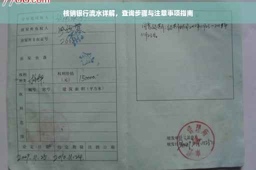 核销银行流水详解，查询步骤与注意事项指南