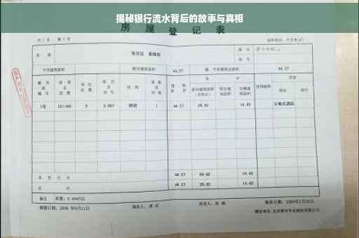 揭秘银行流水背后的故事与真相