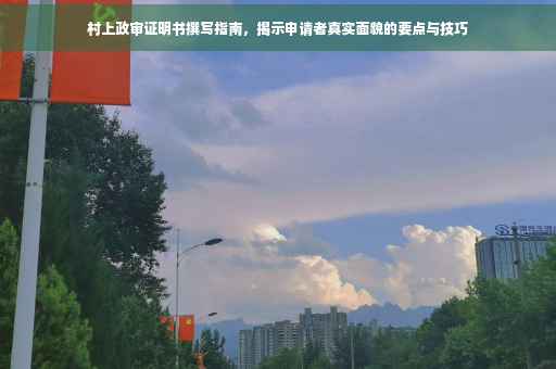 村上政审证明书撰写指南，揭示申请者真实面貌的要点与技巧