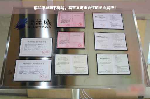 解约中证明书详解，其定义与重要性的全面解析！