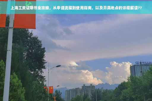 上海工资证明书全攻略，从申请流程到使用指南，以及开具地点的详细解读??