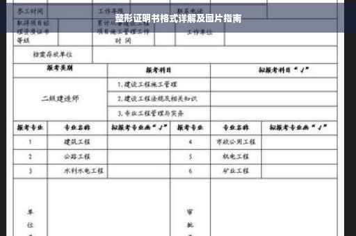 整形证明书格式详解及图片指南