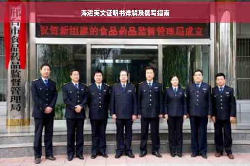 海运英文证明书详解及撰写指南