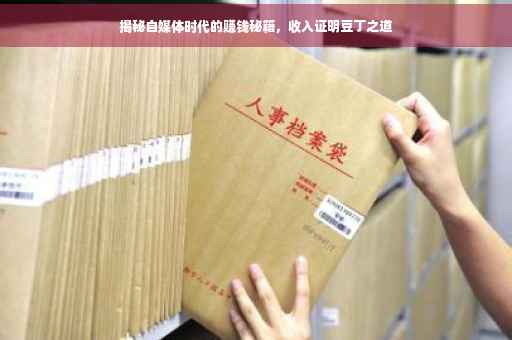 揭秘自媒体时代的赚钱秘籍，收入证明豆丁之道