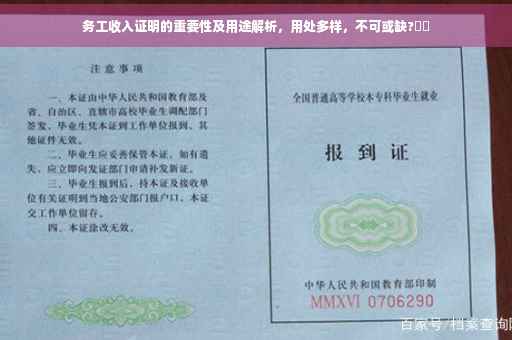 务工收入证明的重要性及用途解析，用处多样，不可或缺?⚡️