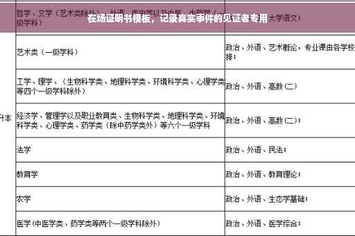 在场证明书模板，记录真实事件的见证者专用