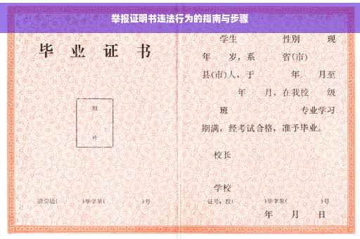 举报证明书违法行为的指南与步骤