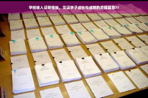 学校收入证明模板，见证学子成长与成就的关键篇章??