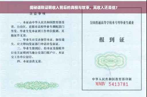 揭秘退税证明收入背后的真相与故事，高收入还是低？