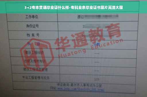 3+2专本贯通毕业证什么样-专科业余毕业证书图片高清大图