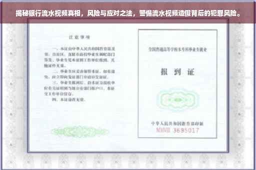 揭秘银行流水视频真相，风险与应对之法，警惕流水视频造假背后的犯罪风险。