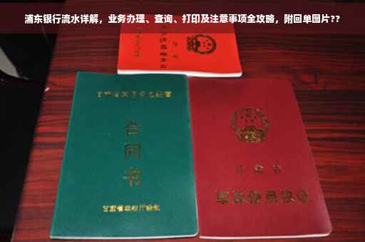 浦东银行流水详解，业务办理、查询、打印及注意事项全攻略，附回单图片??