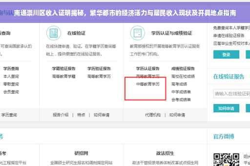 南通崇川区收入证明揭秘，繁华都市的经济活力与居民收入现状及开具地点指南