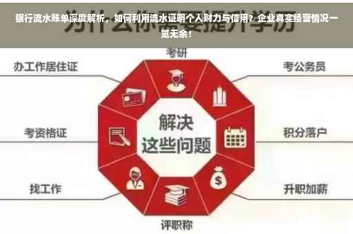 银行流水账单深度解析，如何利用流水证明个人财力与信用？企业真实经营情况一览无余！