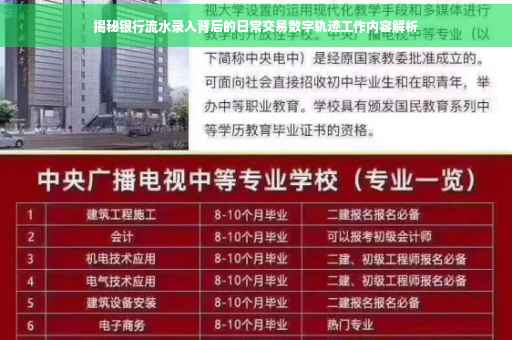 揭秘银行流水录入背后的日常交易数字轨迹工作内容解析