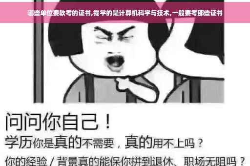 哪些单位要软考的证书,我学的是计算机科学与技术,一般要考那些证书