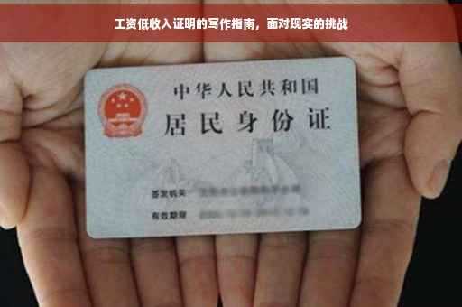 工资低收入证明的写作指南，面对现实的挑战