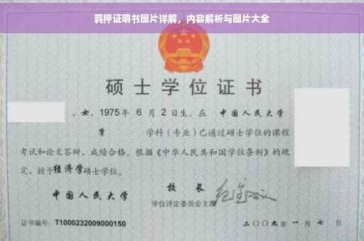 羁押证明书图片详解，内容解析与图片大全