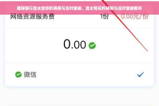 揭秘银行流水续存的真相与应对策略，流水背后的秘密与应对策略解析