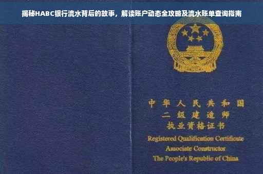揭秘HABC银行流水背后的故事，解读账户动态全攻略及流水账单查询指南