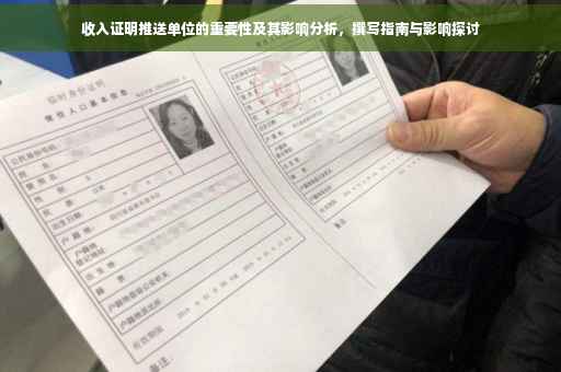 收入证明推送单位的重要性及其影响分析，撰写指南与影响探讨