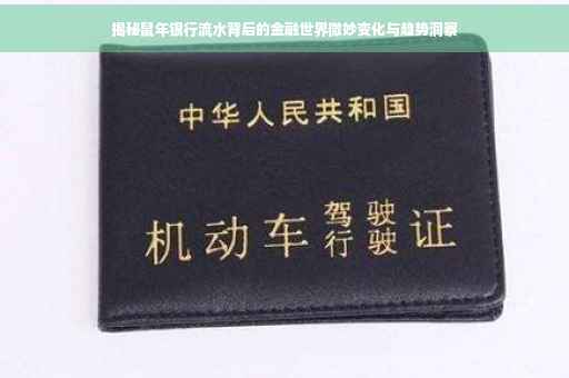 揭秘鼠年银行流水背后的金融世界微妙变化与趋势洞察