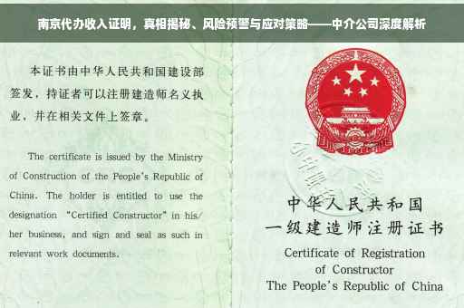 南京代办收入证明，真相揭秘、风险预警与应对策略——中介公司深度解析