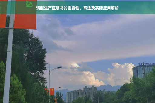 请假生产证明书的重要性、写法及实际应用解析