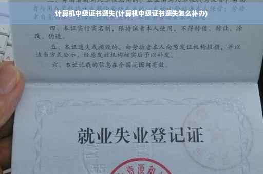 计算机中级证书遗失(计算机中级证书遗失怎么补办)