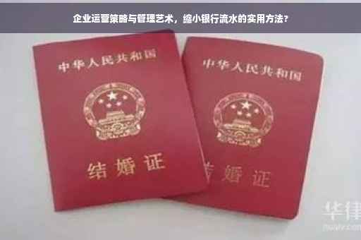 企业运营策略与管理艺术，缩小银行流水的实用方法?
