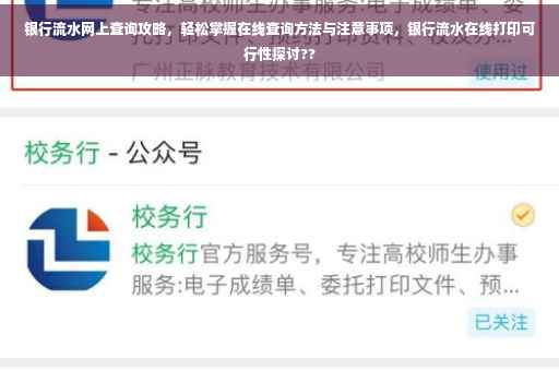 银行流水网上查询攻略，轻松掌握在线查询方法与注意事项，银行流水在线打印可行性探讨??
