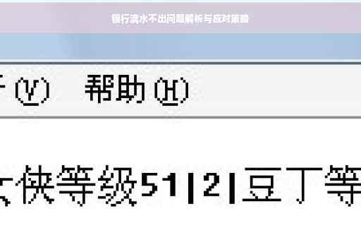 银行流水不出问题解析与应对策略