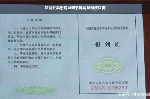 如何开具患病证明书详解及模板指南