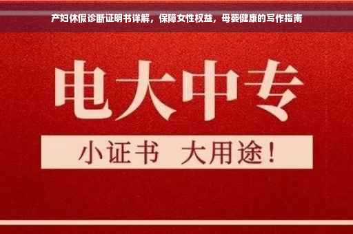 产妇休假诊断证明书详解，保障女性权益，母婴健康的写作指南